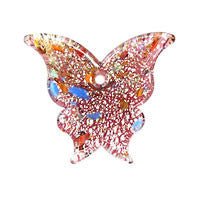 Handmade Lampwork Art Glass Foil Pendant Butterfly N-YH (04)