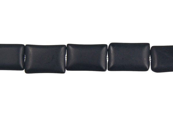 Matte Onyx Flat Rectangle Beads, 16-Inch Strand, Beads for Jewelry Making