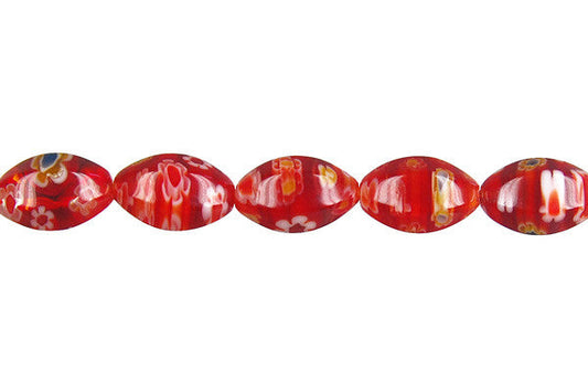 Millefiori Hexagon Drum Beads, 16-Inch Strand, Beads for Jewelry Making