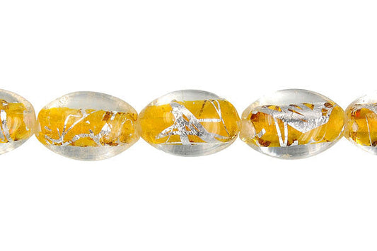 Lines Foil Glass Drum (Yellow)