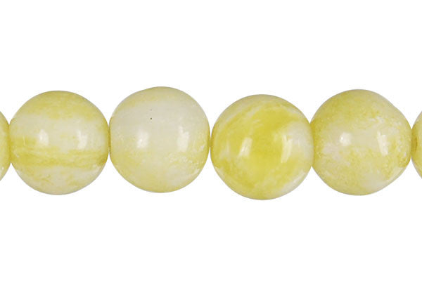 Lemon Jade Round Beads, 16-Inch Strand, Beads for Jewelry Making