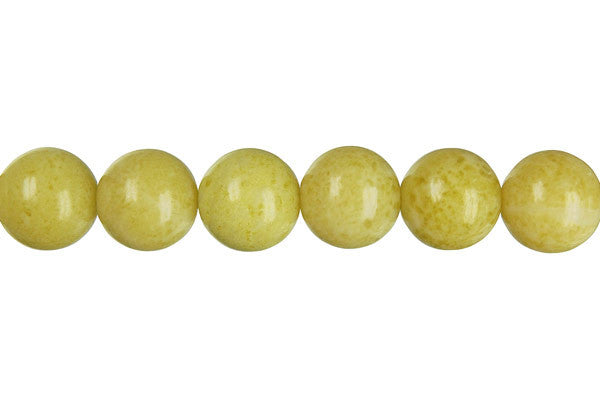Lemon Jade Round Beads, 16-Inch Strand, Beads for Jewelry Making