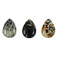 Fireworks Jasper Beads - Flat Briolette - 13x18mm - 16-inch - unbranded beads for jewelry making