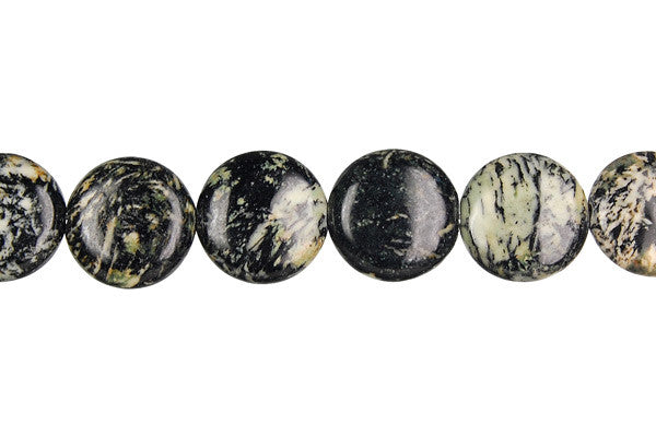 Fireworks Jasper Coin Beads, 16-Inch Strand, Beads for Jewelry Making