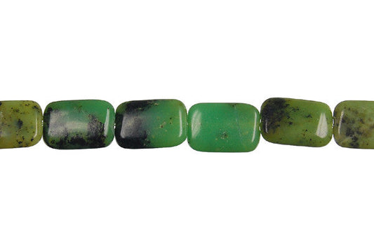 Chrysoprase Australia Flat Rectangle Beads, 16-Inch Strand, Beads for Jewelry Making
