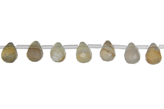 Botswana Agate Faceted Briolette Beads