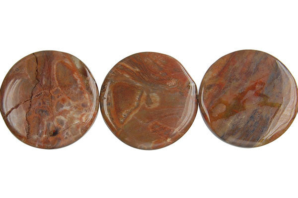 Amber Onyx Beads - Coin - 20x20mm - 16-inch - unbranded beads for jewelry making