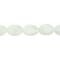 Opalite Quartz Flat Oval Faceted Beads, 16-Inch Strand, Beads for Jewelry Making