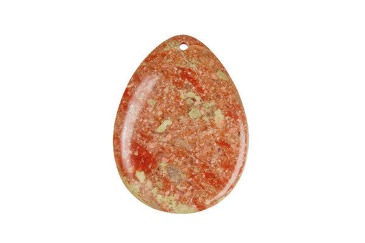 Pendant Unakite Flat Briolette