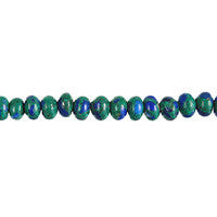 Azurite Malachite Rondelle Beads, 16-Inch Strand, Beads for Jewelry Making
