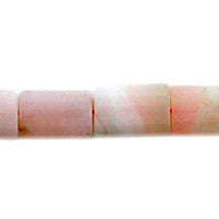 Pink Opal Puffy Rectangle Beads, 16-Inch Strand, Beads for Jewelry Making