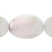 Pink Opal Flat Rice Beads, 16-Inch Strand, Beads for Jewelry Making