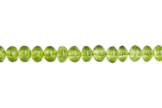 Peridot Rondelle Beads, 16-Inch Strand, Beads for Jewelry Making
