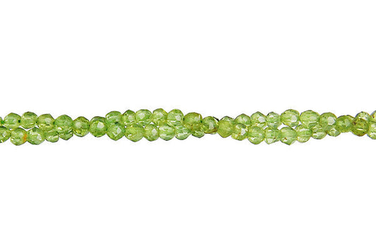Peridot Round Faceted Beads, 16-Inch Strand, Beads for Jewelry Making