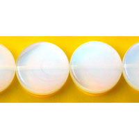 Opalite Quartz Coin Beads, 16-Inch Strand, Beads for Jewelry Making