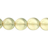 Citrine Quartz Coin Beads, 16-Inch Strand, Beads for Jewelry Making
