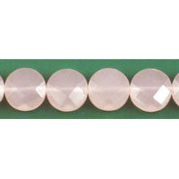 Rose Quartz Faceted Coin