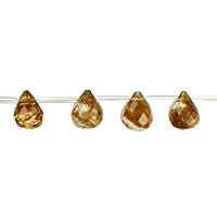 Coffee Quartz Faceted Briolette