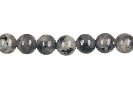 Larvikite Round Beads, 16-Inch Strand, Beads for Jewelry Making
