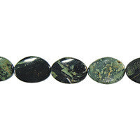 Fireworks Jasper Twisted Flat Oval Beads, 16-Inch Strand, Beads for Jewelry Making