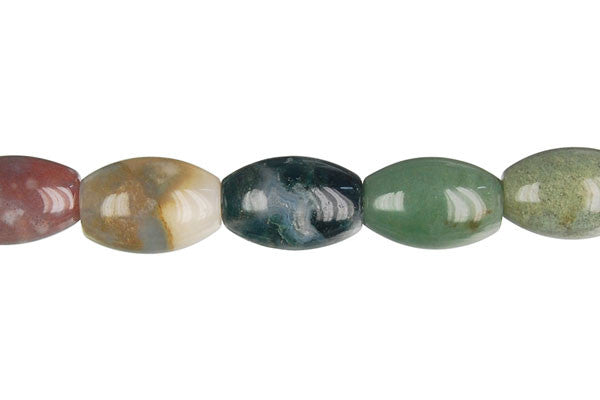 Fancy Jasper Drum Beads, 16-Inch Strand, Beads for Jewelry Making