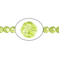 Chinese Crystal Beads - (Peridot Faceted Round - 6mm - 12-15-inch - unbranded beads for jewelry making