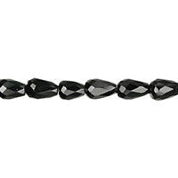 Black Onyx Briolette Faceted Beads, 16-Inch Strand, Beads for Jewelry Making