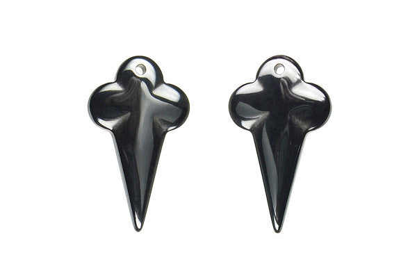 Hematite Point Pendant, 17x29mm, 1 Piece, Jewelry Making Supplies