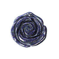 Pendant Blue Stone Carved Rose