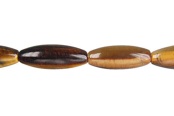 Tiger Eye Rice Beads, 16-Inch Strand, Jewelry Making Supplies