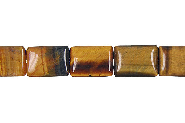 Tiger Eye Flat Rectangle Beads, 16-Inch Strand, Jewelry Making Supplies