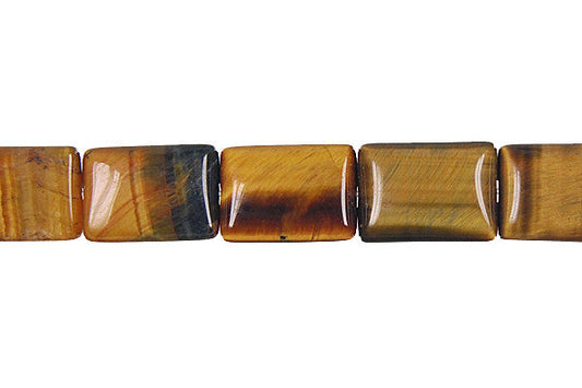 Tiger Eye Flat Rectangle Beads, 16-Inch Strand, Jewelry Making Supplies