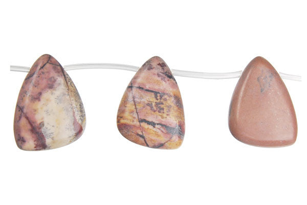 Leopard Skin Jasper Triangle Beads, 8-Inch Strand, Beads for Jewelry Making