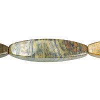 Tiger Iron Jasper Square Rice Beads, 16-Inch Strand, Jewelry Making Supplies