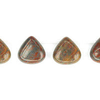 Tiger Iron Jasper Flat Briolette Beads, 16-Inch Strand, Jewelry Making Supplies
