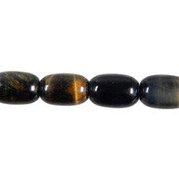 Blue Tiger Eye Drum Beads, 16-Inch Strand, Beads for Jewelry Making