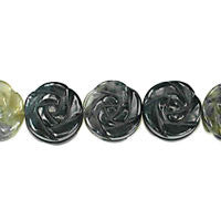 Blue Tiger Eye Carved Rose Beads, 16-Inch Strand, Beads for Jewelry Making