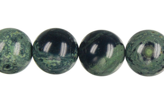 Kambaba Jasper Beads - Round - 14mm - 16-inch - unbranded beads for jewelry making