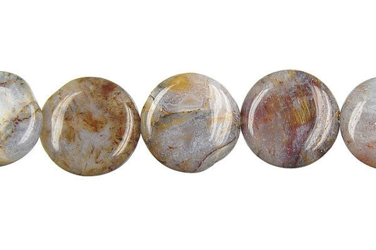 Pietersite Button Beads, 16-Inch Strand, Beads for Jewelry Making