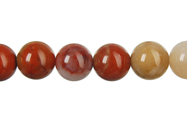Oregon Picture Jasper Beads - Round - 12mm - 16-inch - unbranded beads for jewelry making