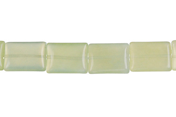 New Jade Puffy Rectangle Beads, 16-Inch Strand, Beads for Jewelry Making