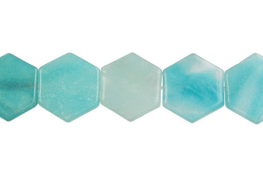 Amazonite Hexagon Beads, 16-Inch Strand, Beads for Jewelry Making