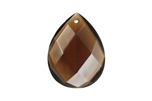 Pendant Smoky Quartz Faceted Flat Briolette