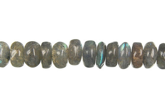 Labradorite Rondelle Beads, 16-Inch Strand, Beads for Jewelry Making