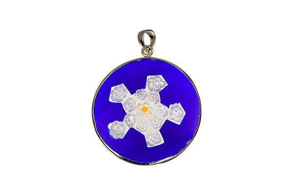 Pendant Millefiori Glass Coin 12