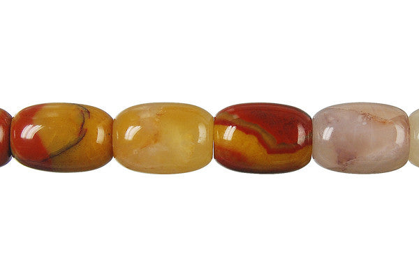 Oregon Picture Jasper Drum Beads, 16-Inch Strand, Beads for Jewelry Making