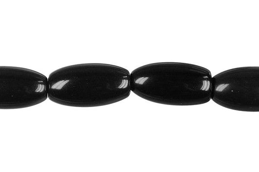 Black Swan Rice Beads, 16-Inch Strand, Beads for Jewelry Making