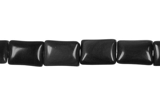Black Swan Flat Rectangle Beads, 16-Inch Strand, Beads for Jewelry Making