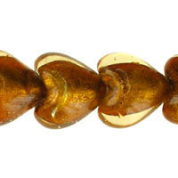 Murano Flat Heart Beads, 16-Inch Strand, Beads for Jewelry Making