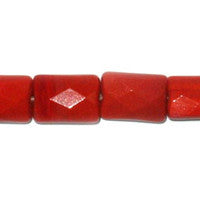 Coral Quartz Faceted Rectangle